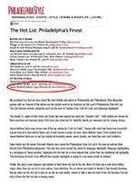 Philadelphia Style<br /> The Hot List: Philadelphia's Finest