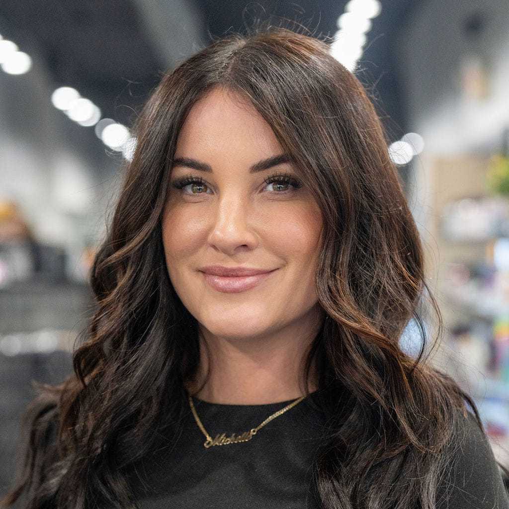 Portrait of Michelle Preno, a professional stylist at Jason Matthew Salon, showcasing their expertise and style.